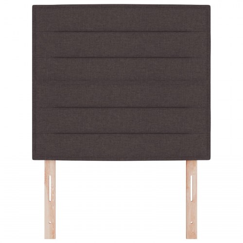 LED Hovedgærde Linjer Design Mørkebrun 100 cm Stof