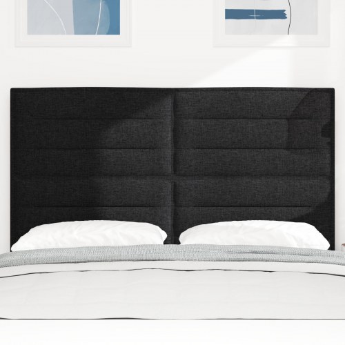 LED Hovedgærde Linjer Design Sort 80 cm Stof
