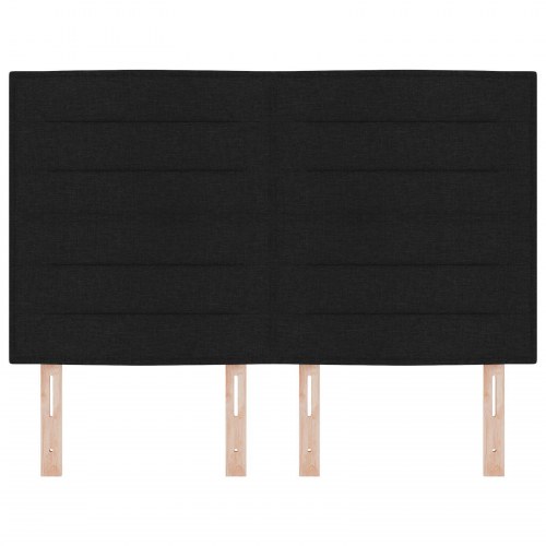 LED Hovedgærde Linjer Design Sort 80 cm Stof