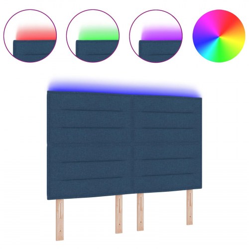 LED Hovedgærde Linje Design Blå 80 cm Stof