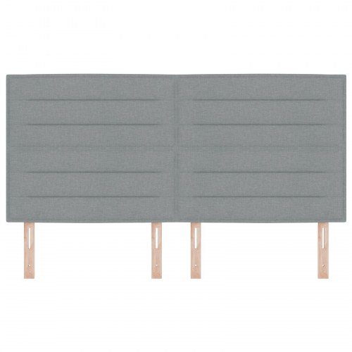 LED hovedgavl linjer design lys grå 90 cm stof