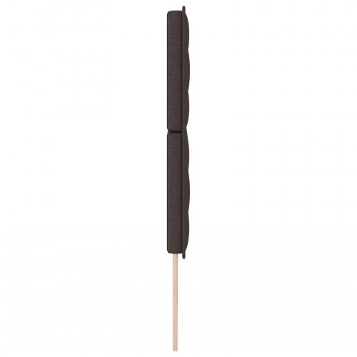 LED Hovedgavl Linjer Design Mørk Brun 100 cm Stof