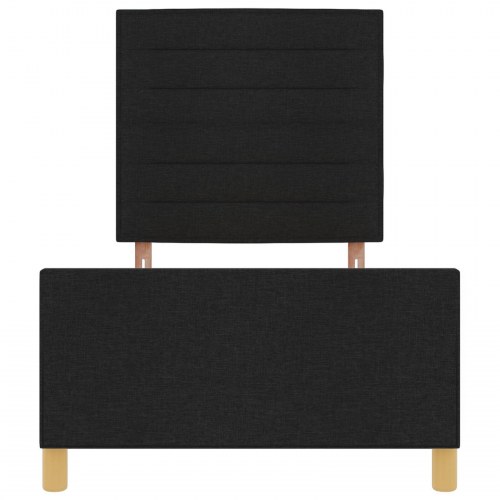 Sort Stof Sengestel 80x200 cm