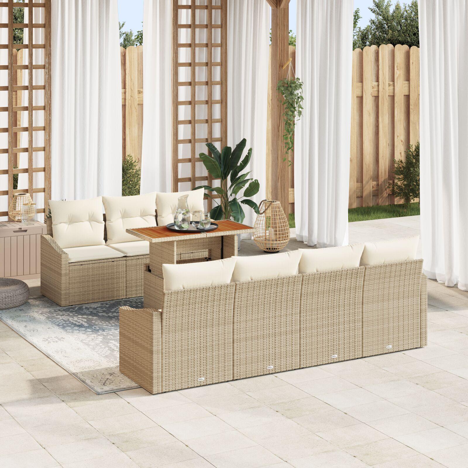 Have Spisebordssæt med pude Beige og creme 100 x 55 x 73 cm