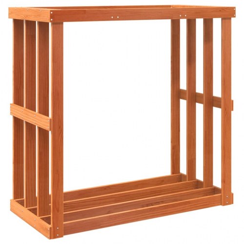 Udendørs brændestativ 109x52x106 cm massivt fyrretræ gyldenbrun (OUTLET A)