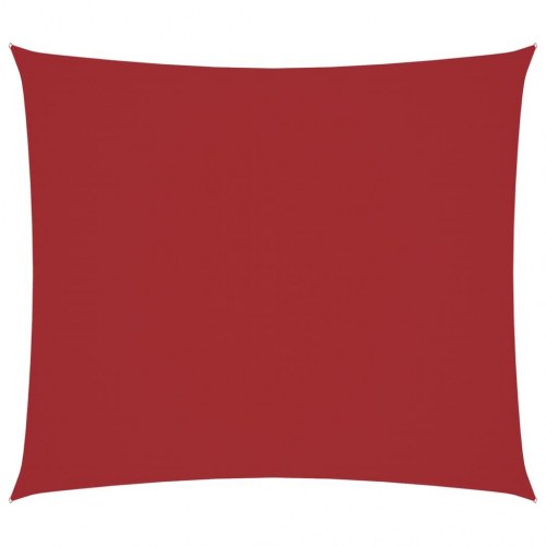 Solsejl 2,5 × 3 m - rektangulær, oxfordstof, rød
