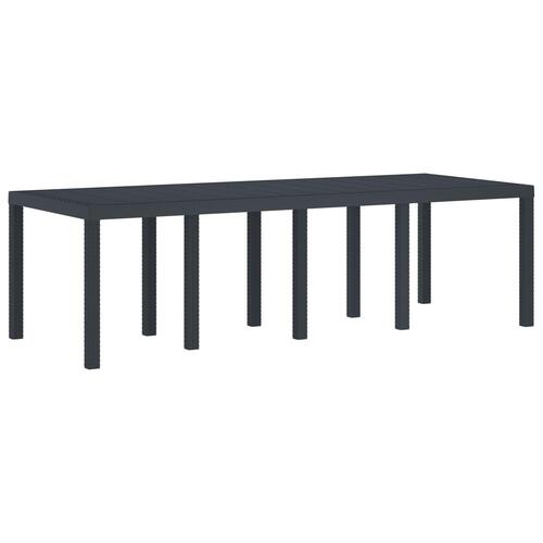 9 Delers Havemøbelsæt Anthracite Poly Rattan