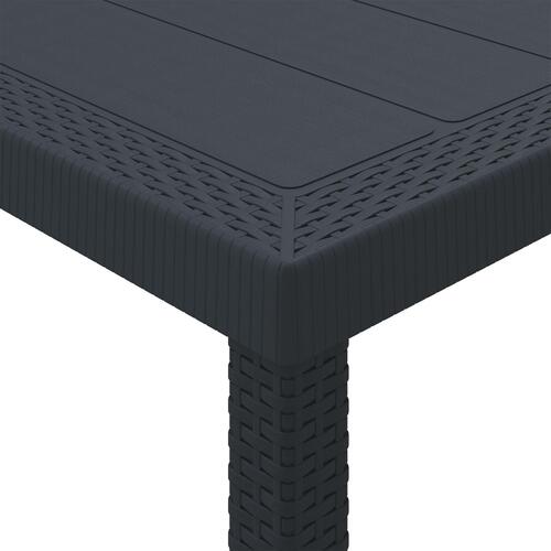 9 Delers Havemøbelsæt Anthracite Poly Rattan