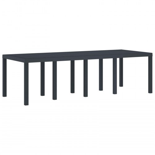 9 Dels Havebord med Hynder Anthracite Poly Rattan