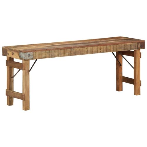 Bænk 110x35x46 cm Massivt Træ Genbrug