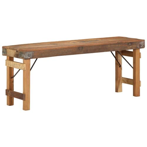 Bænk 110x35x46 cm Massivt Træ Genbrug