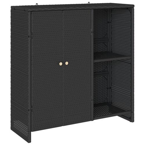 Opbevaringsskab Sort 100x36x102 cm Rattan
