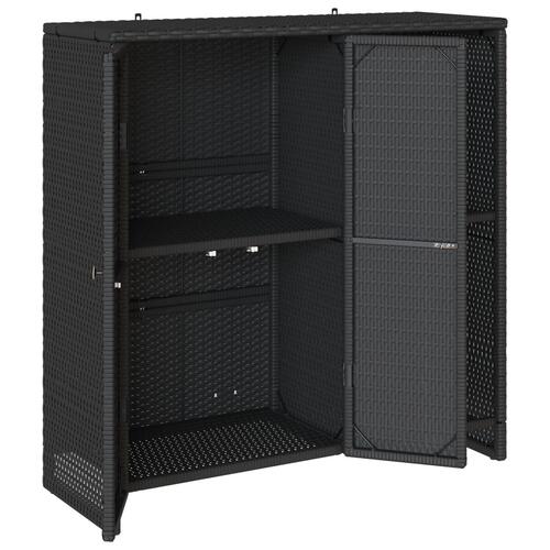 Opbevaringsskab Sort 100x36x102 cm Rattan