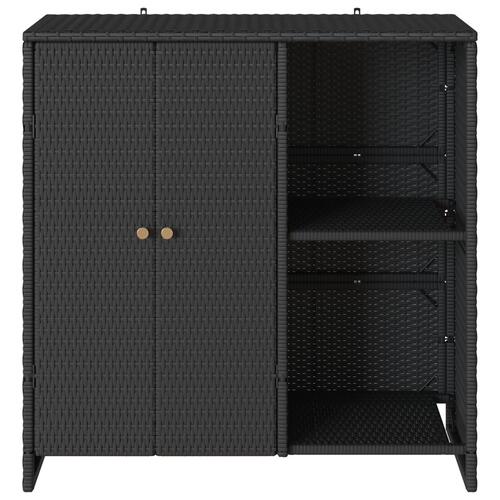 Opbevaringsskab Sort 100x36x102 cm Rattan