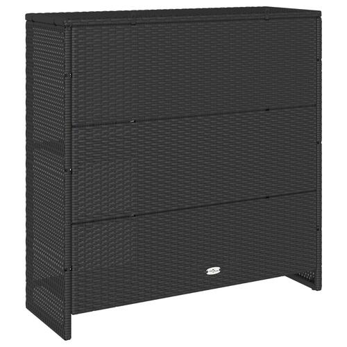 Opbevaringsskab Sort 100x36x102 cm Rattan