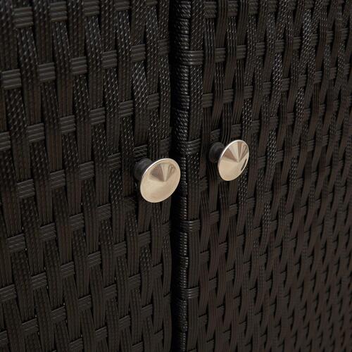 Opbevaringsskab Sort 100x36x102 cm Rattan