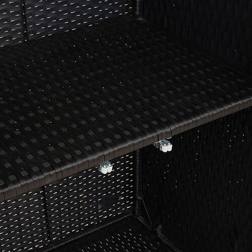 Opbevaringsskab Sort 100x36x102 cm Rattan