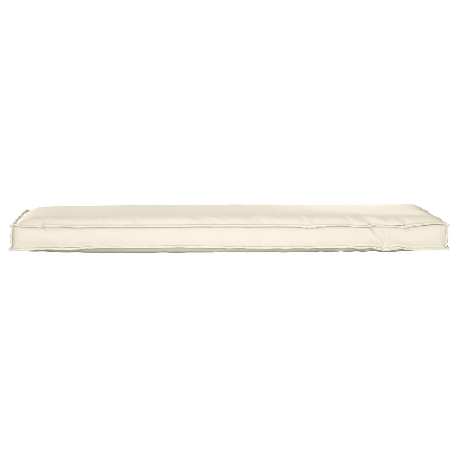 Pallehynde til bænk Creme 140 x 40 x 8 cm Oxford stof