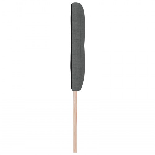 Hovedgænger Knap tuftet Mørkegrå 200 cm Stof