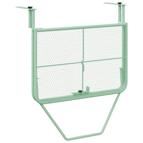 Foldbart hængende altanbord - Mintgrønt, 60x40 cm, stål