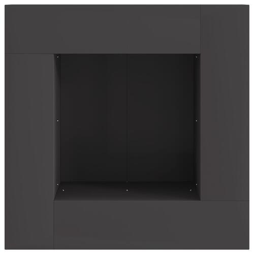 Ildsted Firkantet Sort 60x60x30 cm Stål