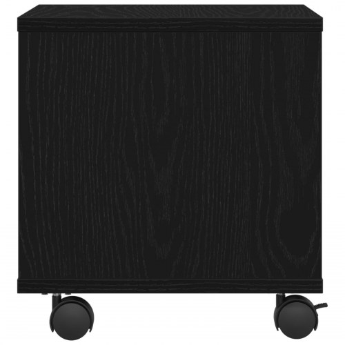 Printer Stativ med Hjul Sort Eg 41x32x34.5 cm