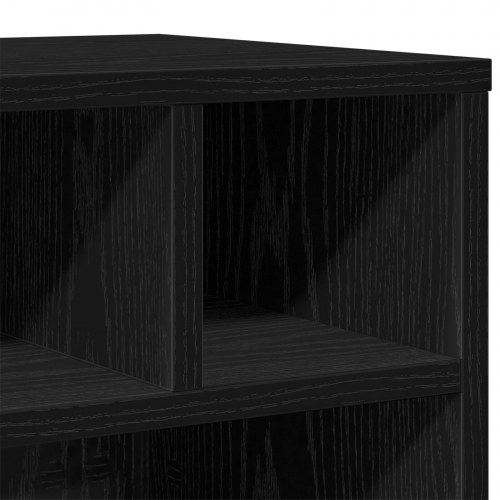 Printer Stativ med Hjul Sort Eg 41x32x34.5 cm