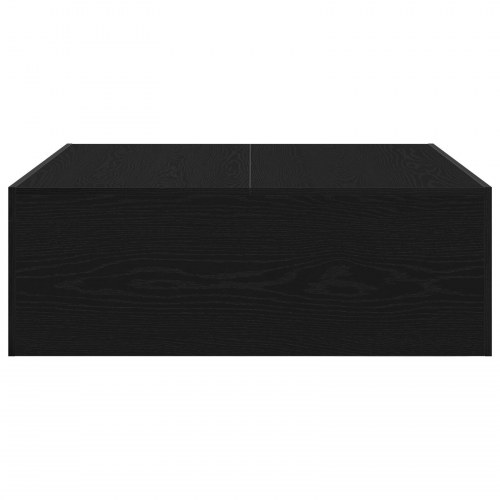 Sort egetræsbord - 100x100x35 cm lavet af konstrueret træ