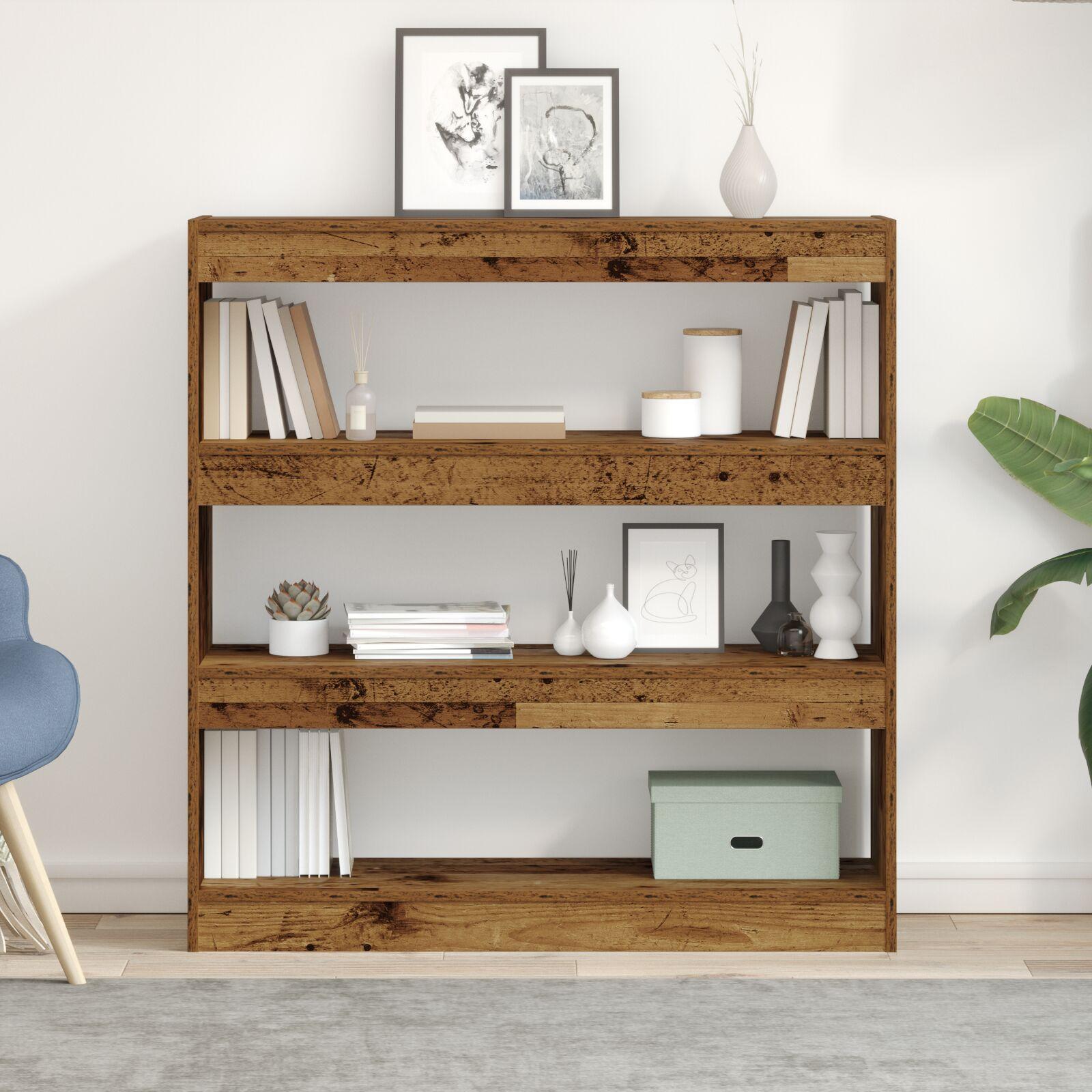Bogskab Gammelt træ 100 x 30 x 103 cm Konstrueret træ
