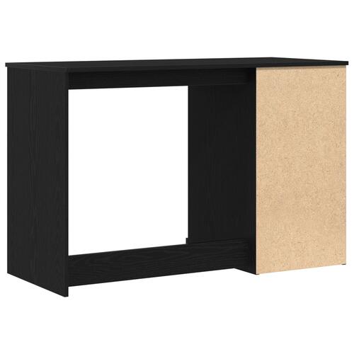 Skrivebord med Opbevaring Sort Egetræ 50x115x75 cm Ingeniørtræ