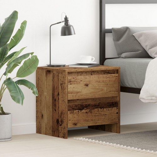 Sengebord Gammel Træ 45x34x44.5 cm Konstrueret Træ