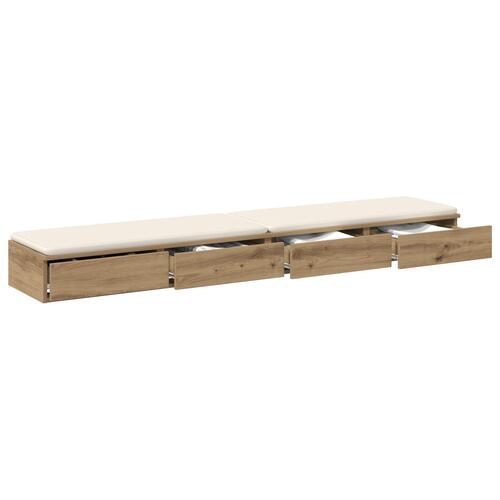 Senge Skuffer Artisan Eg 200x36,5x16,5 cm Konstrueret Træ