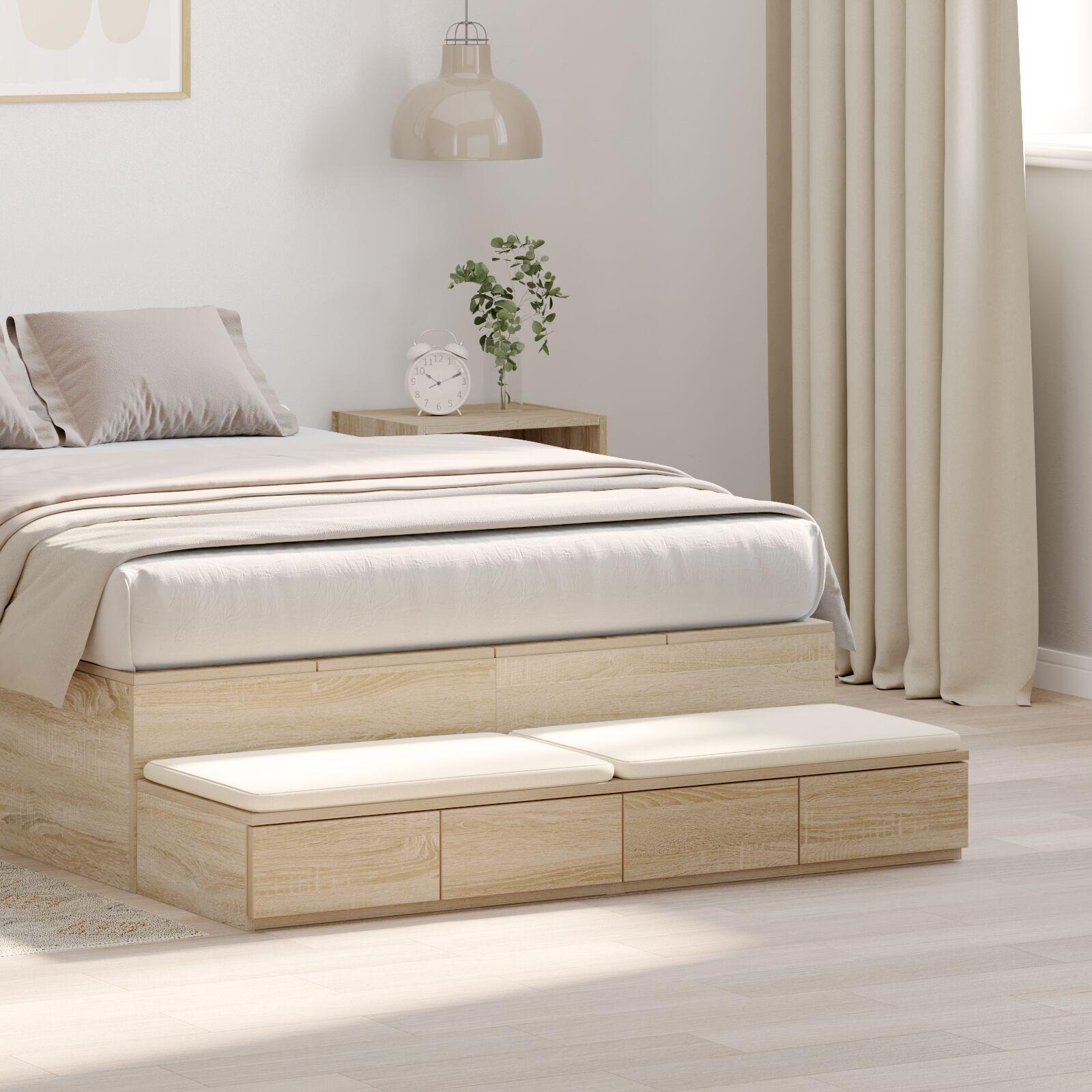 Sengeskuffer Sonoma-eg 120 x 36.5 x 16.5 cm Konstrueret træ
