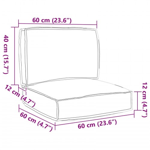 Pallet Pude Sæt Sæt af 2 Vinfarvede Polyester Standard