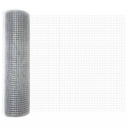 Svejset trådhegn med 13 stolper 0,4x25 m galvaniseret stål