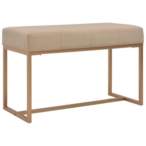 Bænk i fløjl 80 cm beige