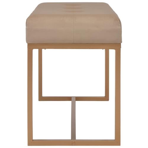 Bænk i fløjl 80 cm beige