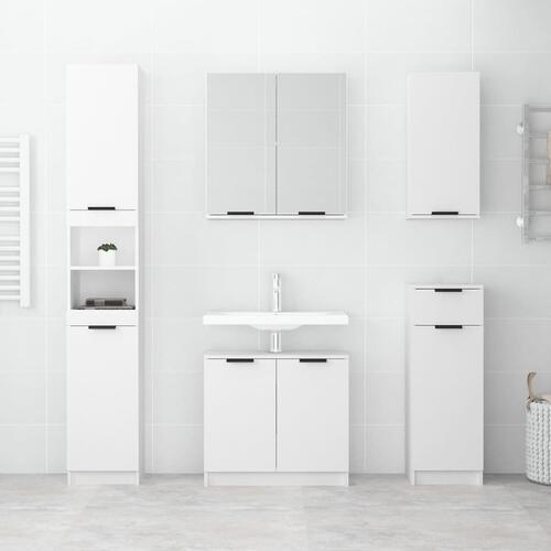 Væghængt badeværelsesskab 32x20x67 cm hvid (OUTLET B)
