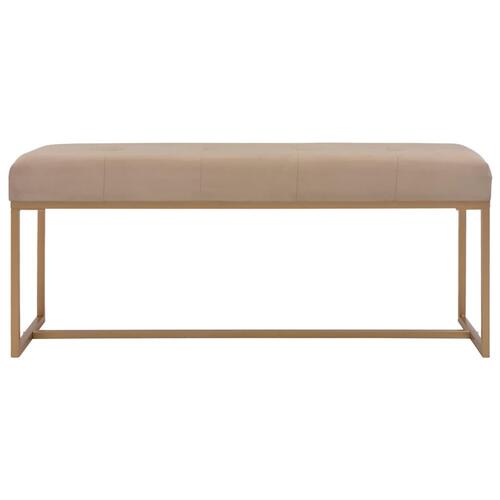 Bænk i fløjl 120 cm beige