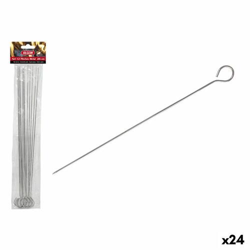 Sæt med grillspyd Algon Metal 25 cm 12 Dele (24 enheder)