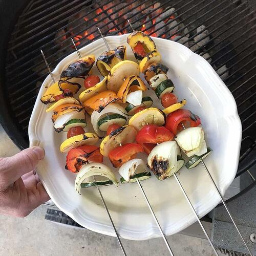 Sæt med grillspyd Algon Metal 25 cm 12 Dele (24 enheder)