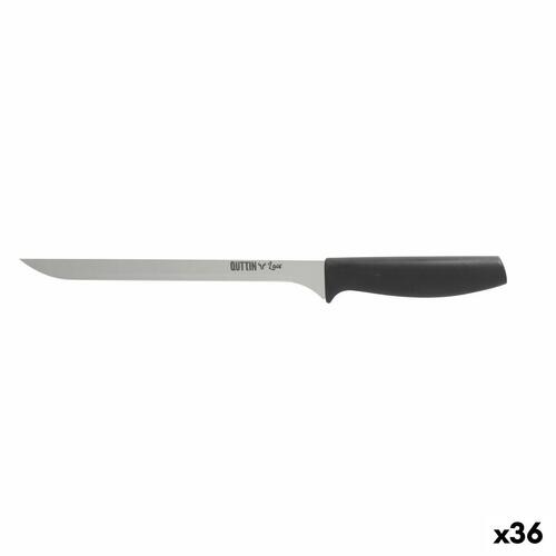 Skinkekniv Quttin Laos 22 cm Sort Sølvfarvet (36 Enheder)