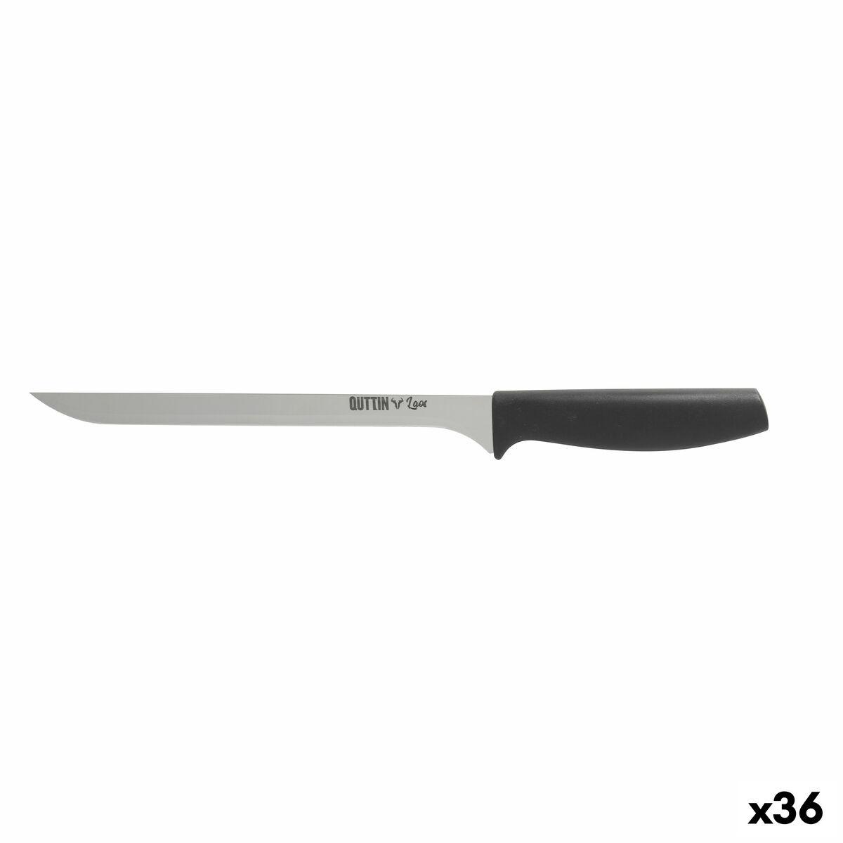 Skinkekniv Quttin Laos 22 cm Sort Sølvfarvet (36 Enheder)