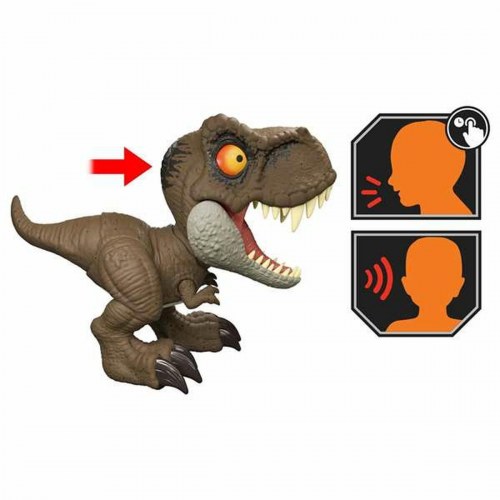 Actionfigur Mattel Jurassic World Roar Command T-Rex - brun, 21,59 × 22,23 × 10,16 cm