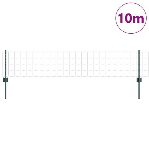Eurohegn med 5 U-stolper Grøn 0.4x10 m Stål
