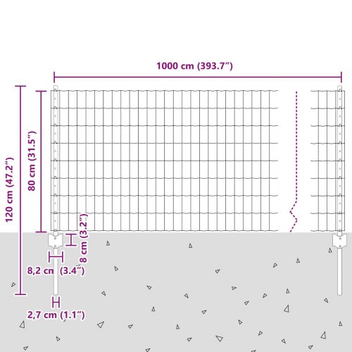 Euro Hegn Sæt Sæt af 2 Grå Galvaniseret stål Stor Slidstærk