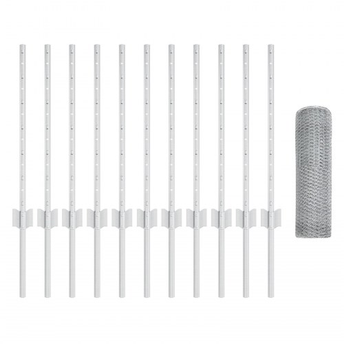 Havehegn Sæt 2 Paneler Galvaniseret stål Stor Holdbart