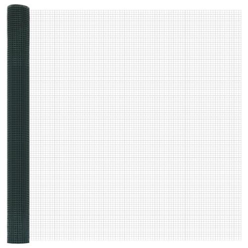 Indhegning Pæl Sæt 2 stk Grøn Stål, PVC 10 x 1.5 m Slidstærk