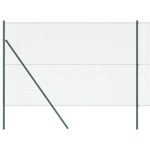 Indhegning Pæl Sæt 2 stk Grøn Stål, PVC 10 x 1.5 m Slidstærk