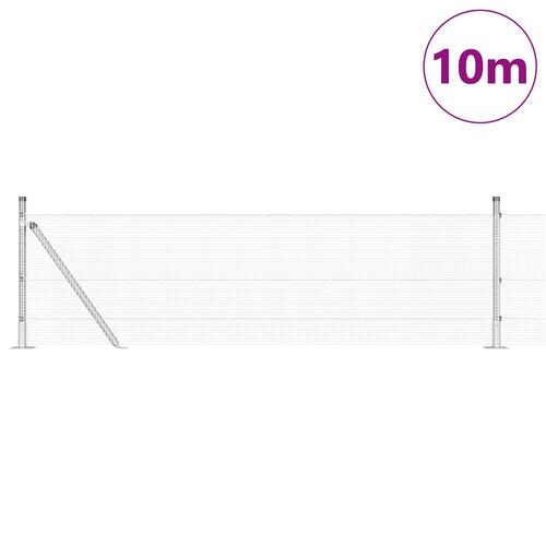 Hegn Post Sæt 10 x 0.5 m Sæt af 2 Galvaniseret Stål Hegn Post Sæt